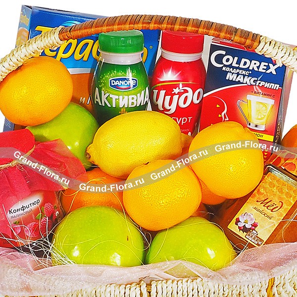Здоровье - подарочная корзина с фруктами